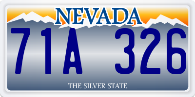 NV license plate 71A326