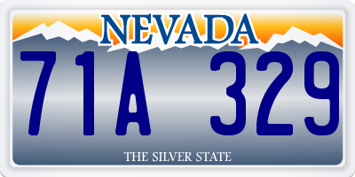 NV license plate 71A329