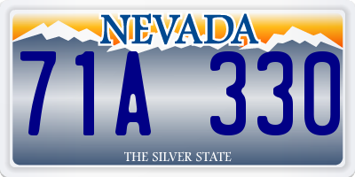 NV license plate 71A330