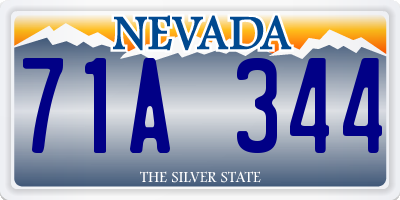 NV license plate 71A344