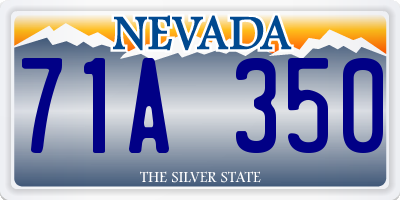 NV license plate 71A350