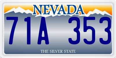 NV license plate 71A353