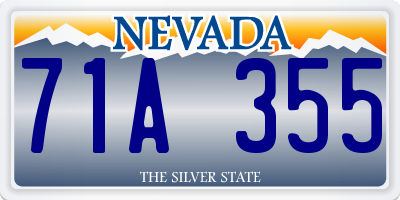 NV license plate 71A355