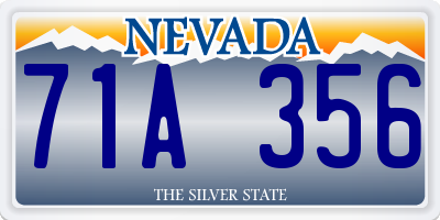 NV license plate 71A356