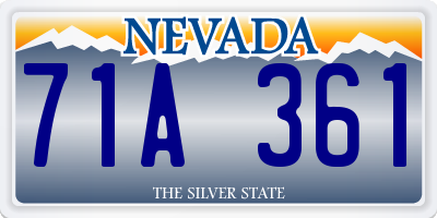 NV license plate 71A361