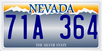 NV license plate 71A364