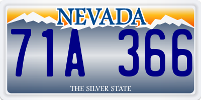 NV license plate 71A366