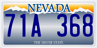 NV license plate 71A368