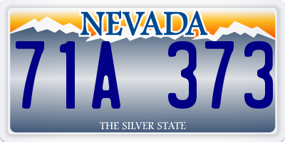 NV license plate 71A373