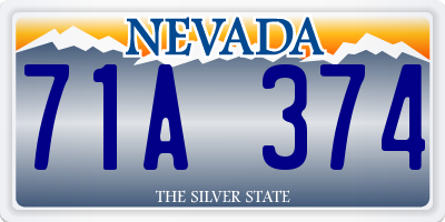 NV license plate 71A374