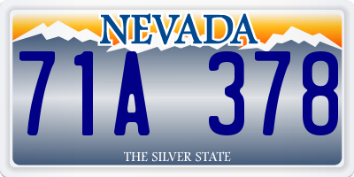 NV license plate 71A378