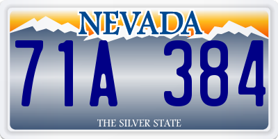 NV license plate 71A384