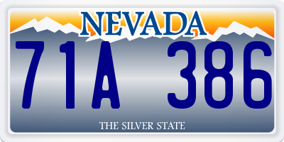 NV license plate 71A386