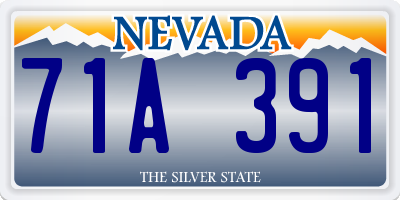 NV license plate 71A391