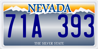 NV license plate 71A393