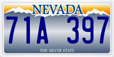 NV license plate 71A397