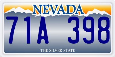 NV license plate 71A398