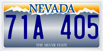 NV license plate 71A405