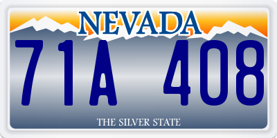 NV license plate 71A408