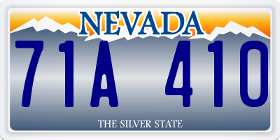 NV license plate 71A410