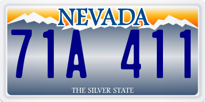 NV license plate 71A411