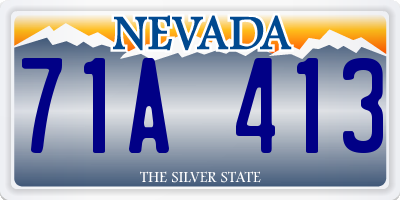 NV license plate 71A413