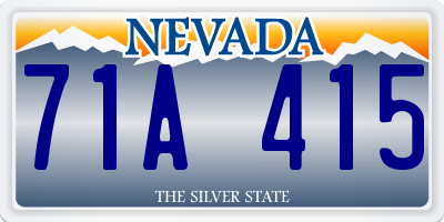 NV license plate 71A415