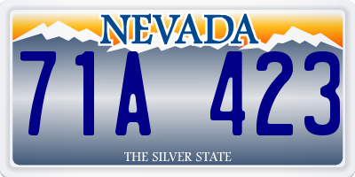 NV license plate 71A423