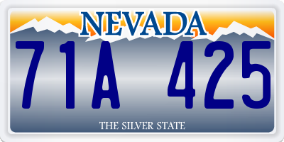 NV license plate 71A425