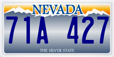 NV license plate 71A427