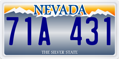 NV license plate 71A431