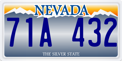 NV license plate 71A432