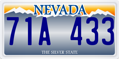 NV license plate 71A433