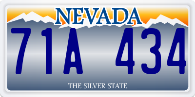 NV license plate 71A434