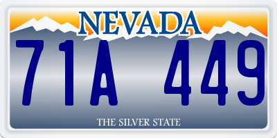 NV license plate 71A449