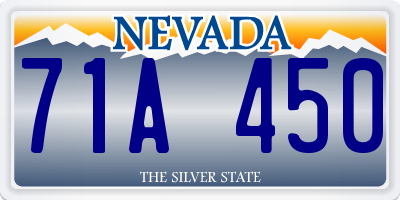 NV license plate 71A450