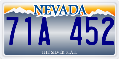 NV license plate 71A452