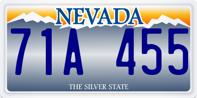NV license plate 71A455