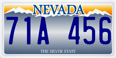 NV license plate 71A456