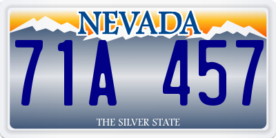 NV license plate 71A457