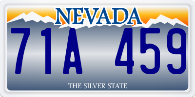 NV license plate 71A459