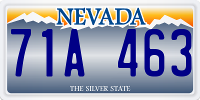 NV license plate 71A463