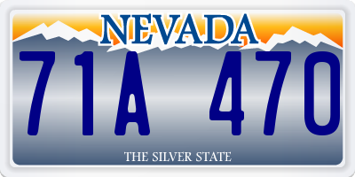 NV license plate 71A470