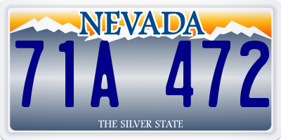 NV license plate 71A472