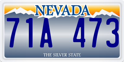 NV license plate 71A473