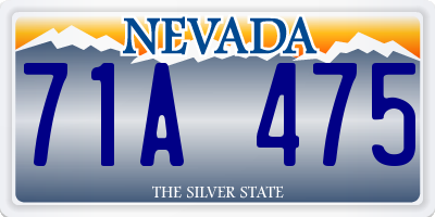 NV license plate 71A475