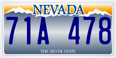 NV license plate 71A478