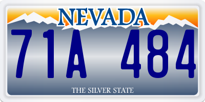 NV license plate 71A484