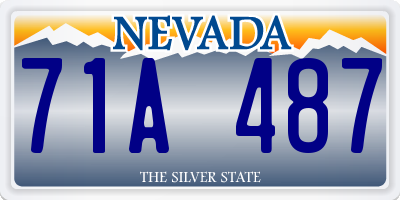 NV license plate 71A487