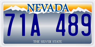 NV license plate 71A489